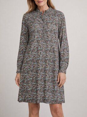 Boden Dress Long Sleeve Floral Cotton